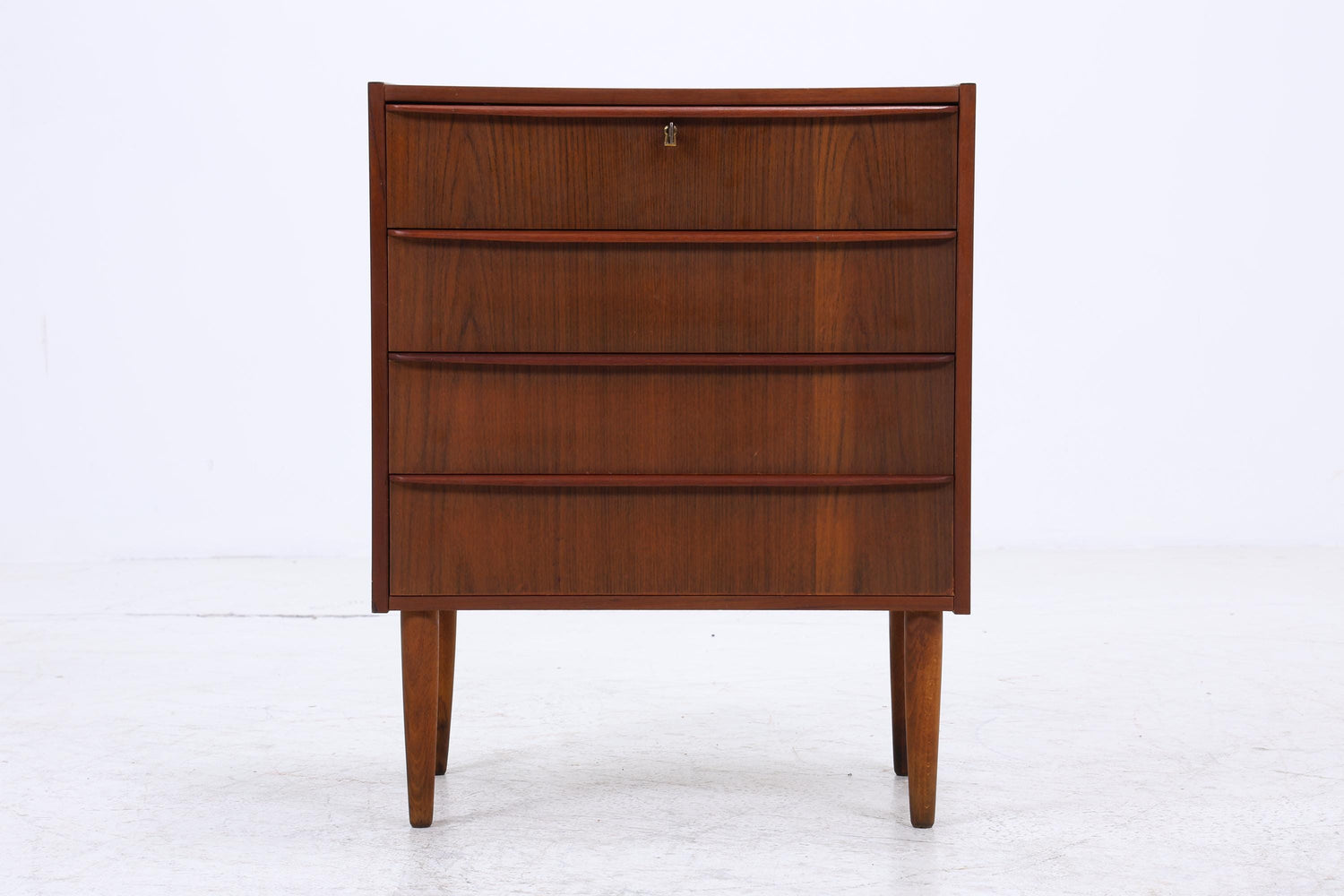 Teak Schubladenkommode | Mid-Century Vintage Kommode mit 4 Schubladen | Scandinavian Design 1960er