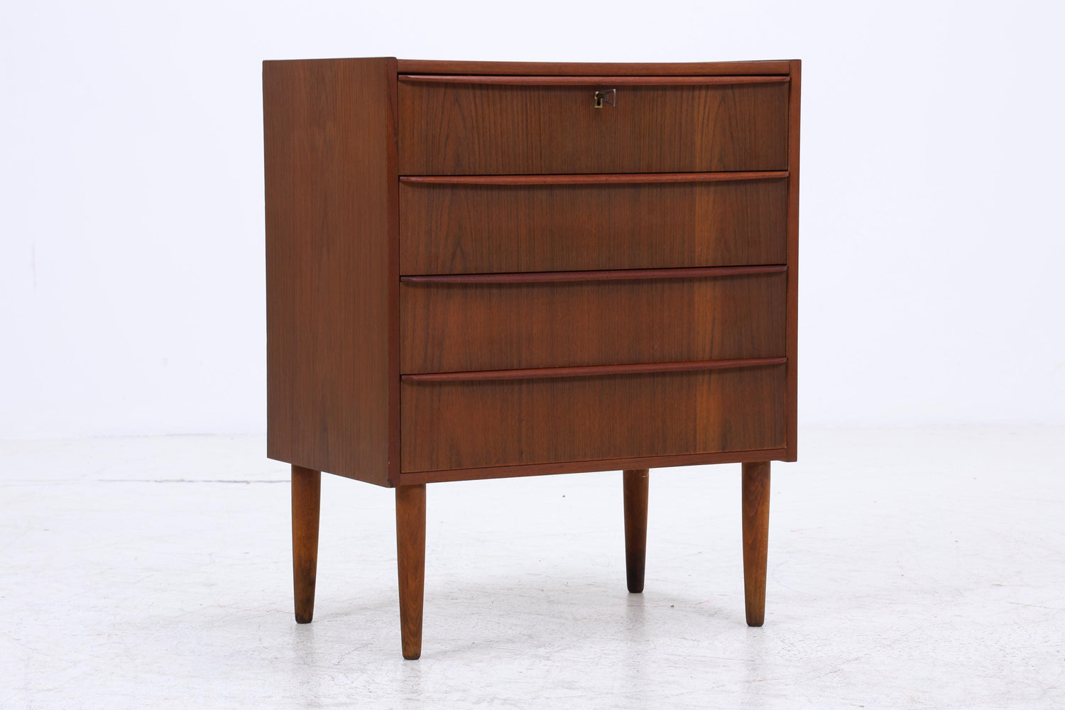 Teak Schubladenkommode | Mid-Century Vintage Kommode mit 4 Schubladen | Scandinavian Design 1960er