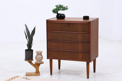Teak Schubladenkommode | Mid-Century Vintage Kommode mit 4 Schubladen | Scandinavian Design 1960er