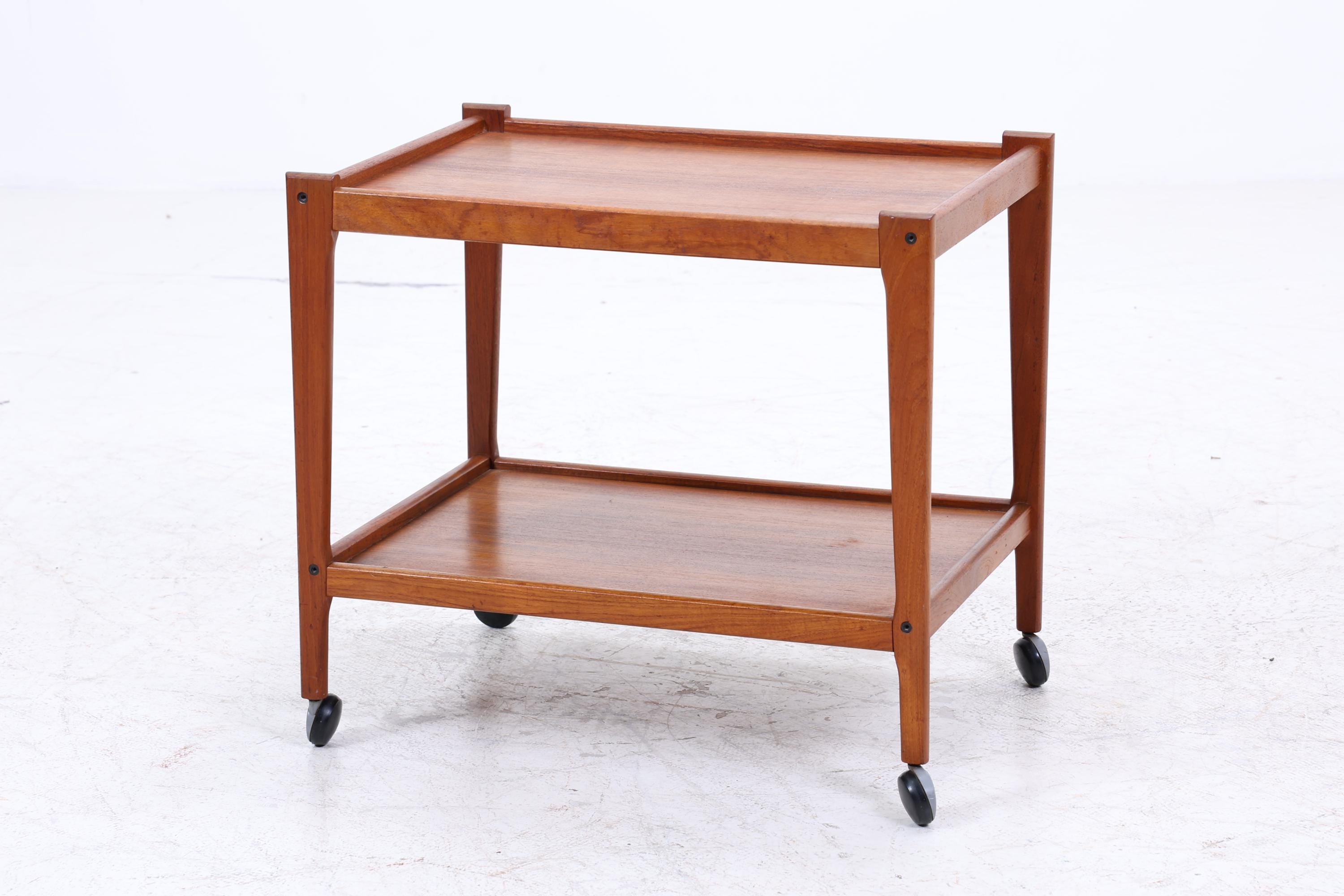 Vintage Teak Servierwagen | Mid-Century Barwagen Danish Modern