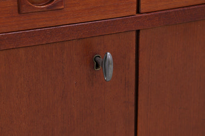 Vintage Teak Highboard 60er Jahre | Mid Century Sideboard Schrank Holz Aufbewahrung