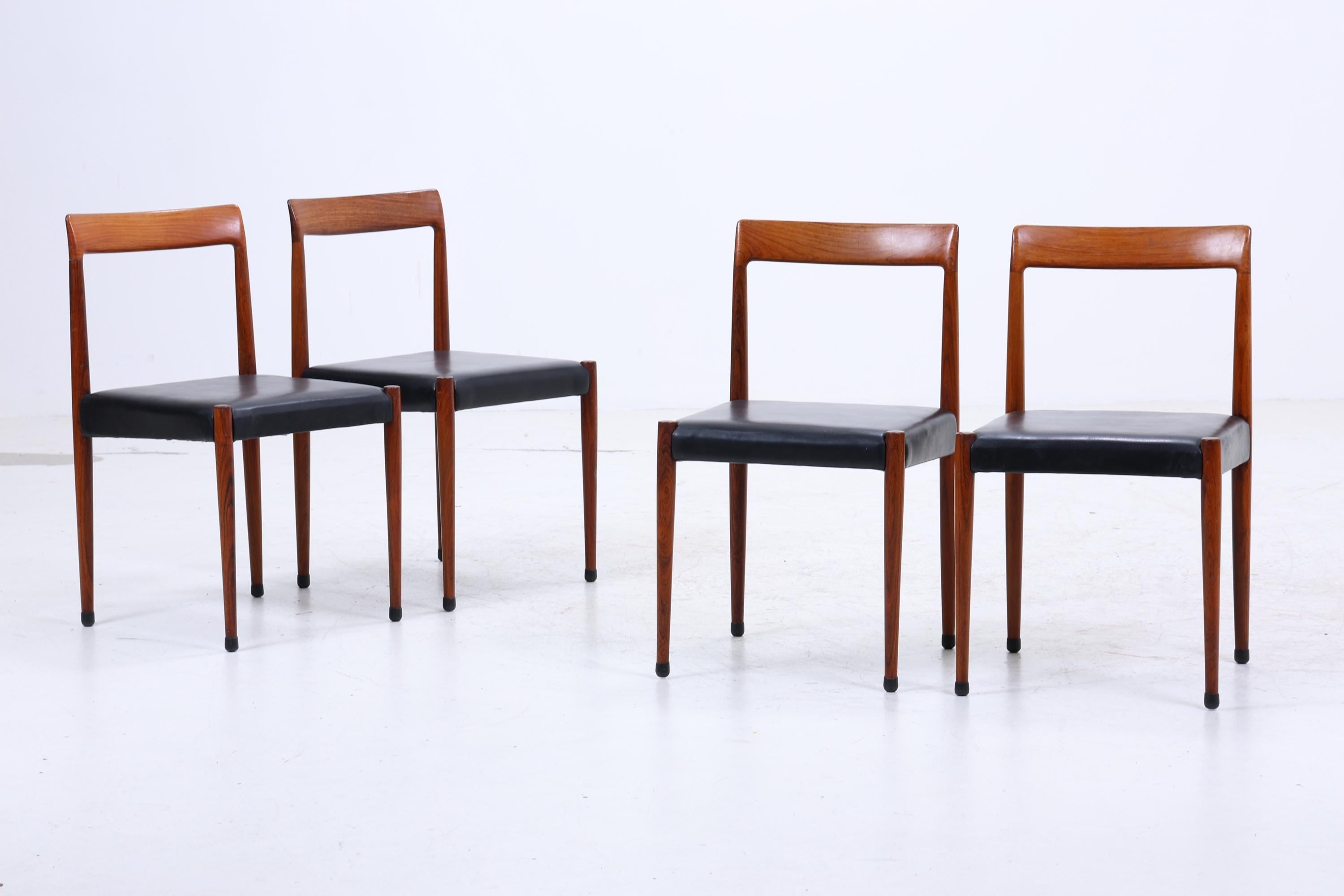 4er Set Teak Stühle von Lübke | Mid Century Design Stuhl | Vintage Designer