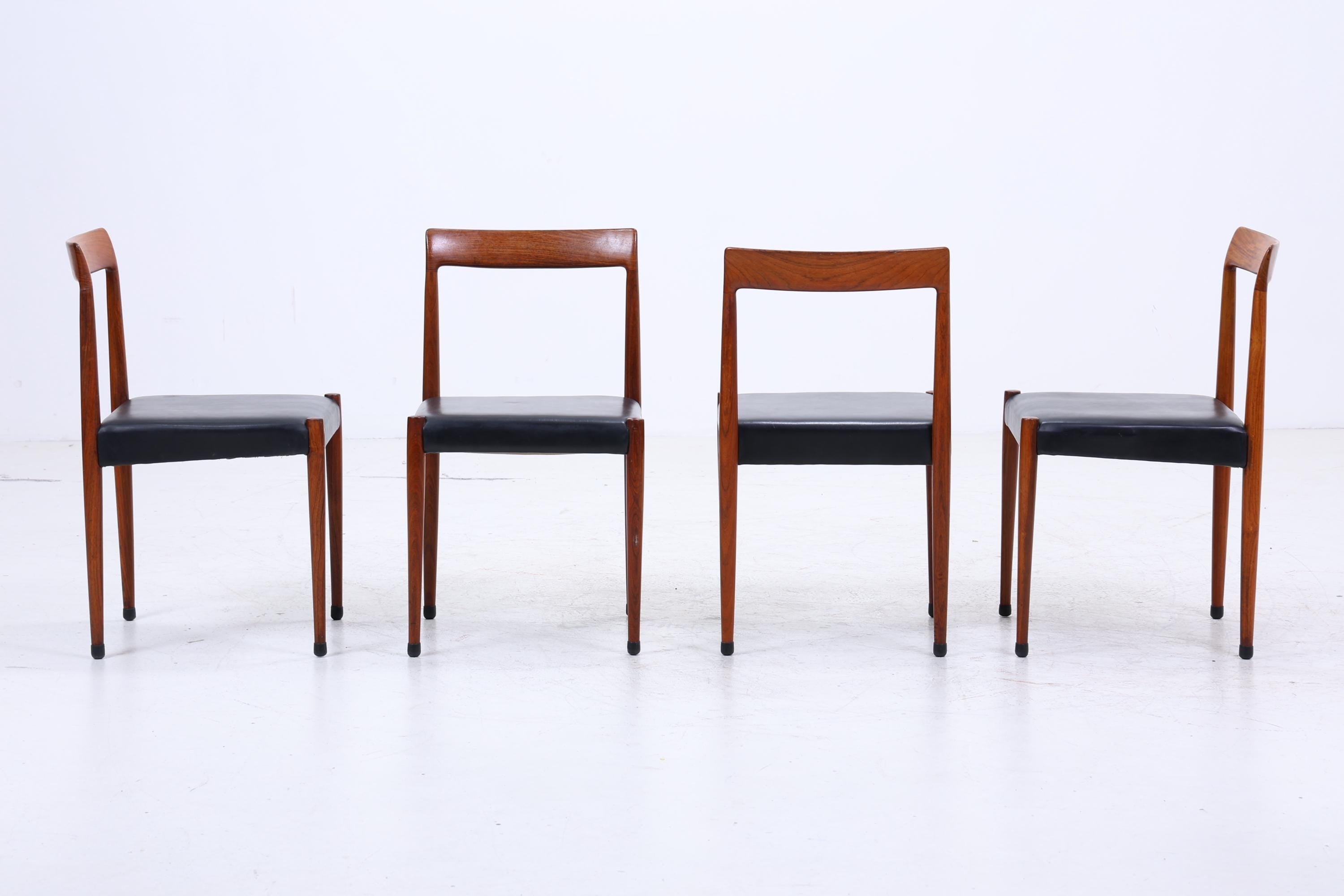 4er Set Teak Stühle von Lübke | Mid Century Design Stuhl | Vintage Designer