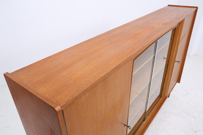 Vintage Vitrine aus den 60ern | Mid-Century Highboard mit Glas-Schiebetüren