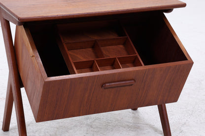 Vintage Teak Nähkasten | Danish Design | Mid-Century Beistelltisch