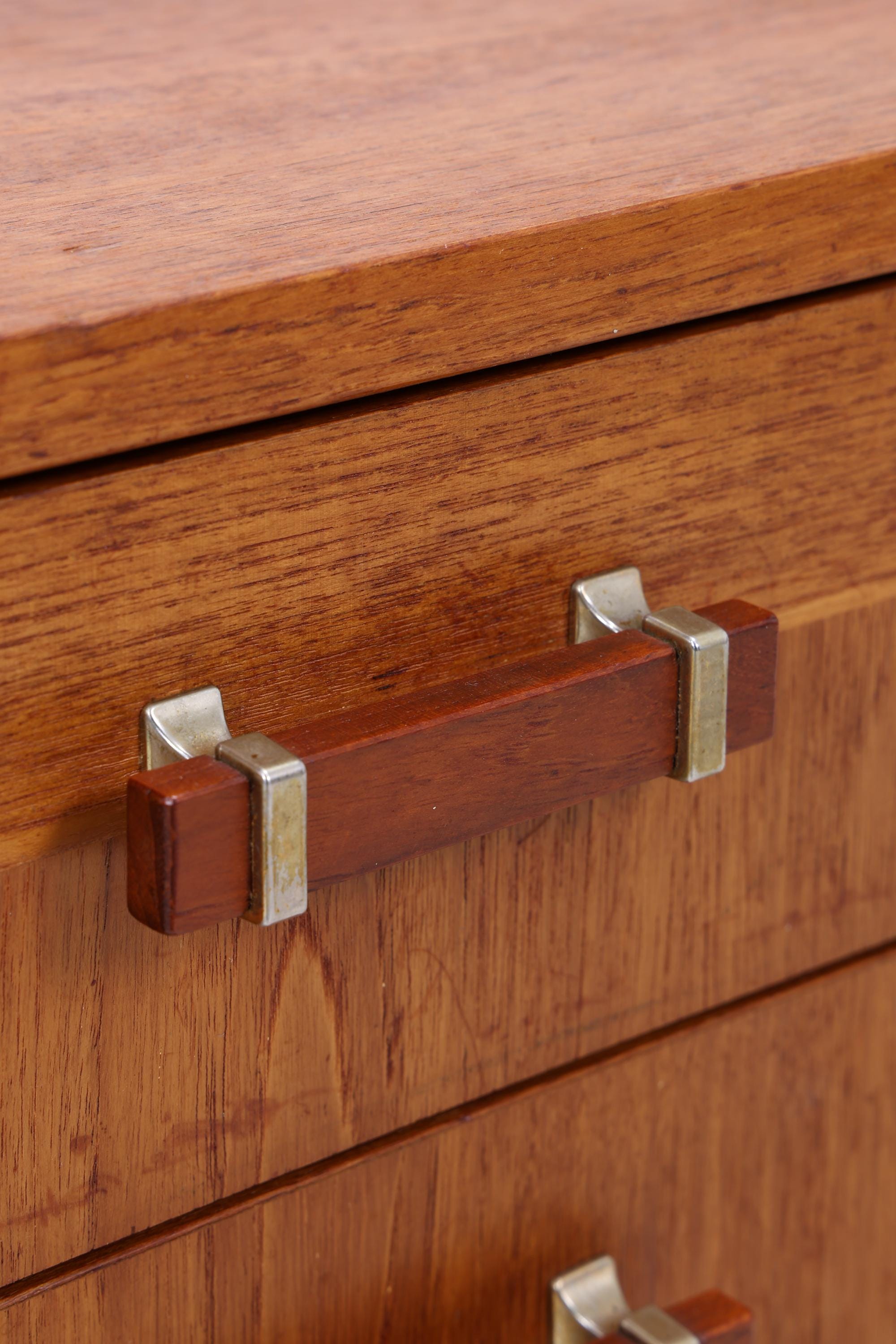 Vintage Teak Kommode mit 4 Schubladen | Mid-Century Schrank