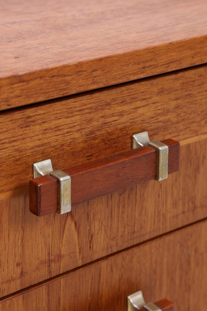 Vintage Teak Kommode mit 4 Schubladen | Mid-Century Schrank