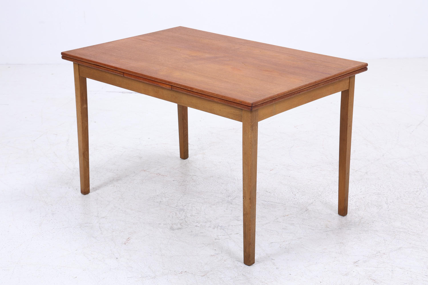 Vintage Teak Esstisch | Mid Century Ausziehtisch mit 2 Ausziehplatten