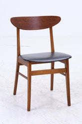 4er Set Teak Stühle von Farstrup Møbler | Mid Century Danish Design Leder Stuhl | Vintage Designer