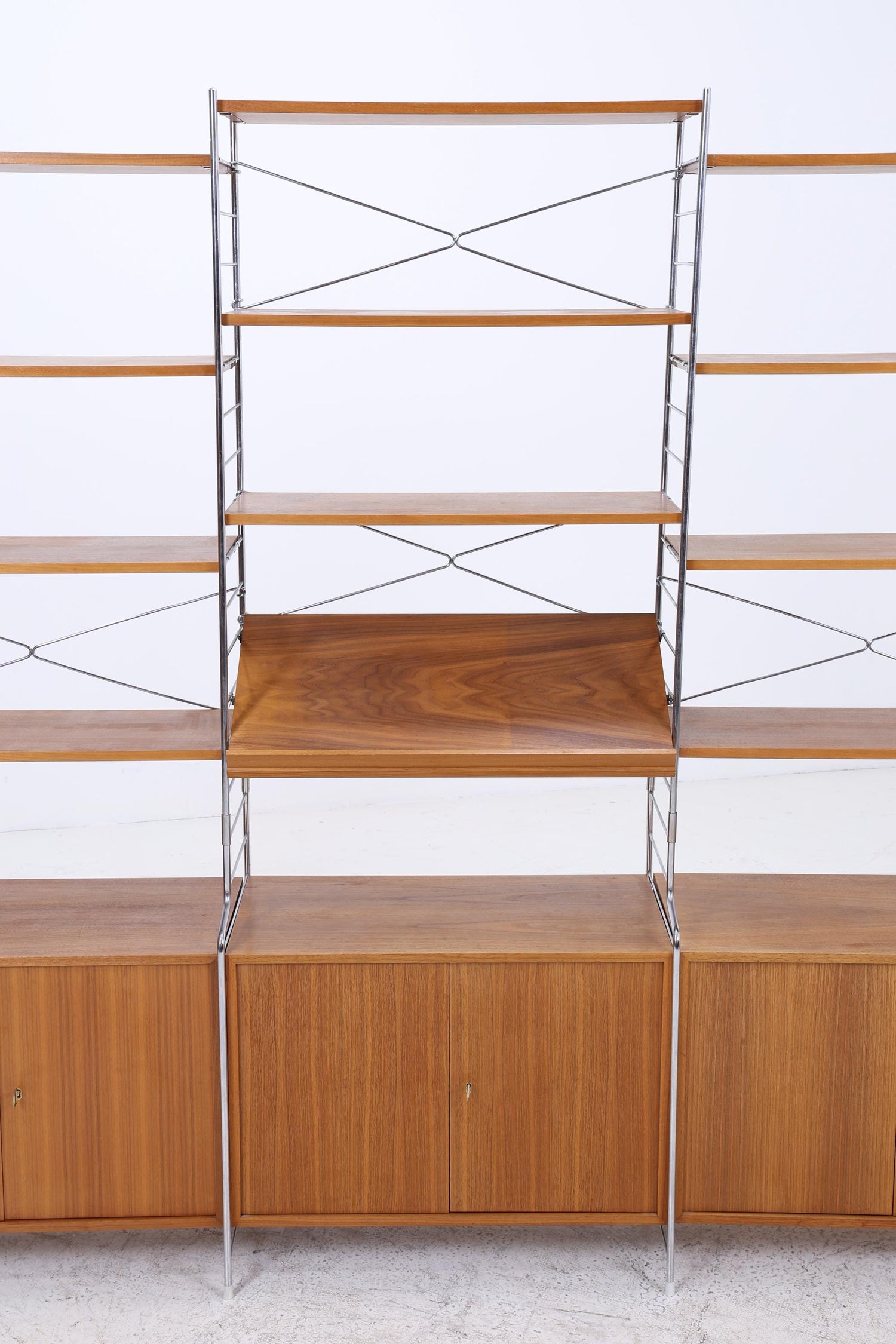 Vintage Teak Schrankwand WHB | Mid-Century Modular String Regalsystem