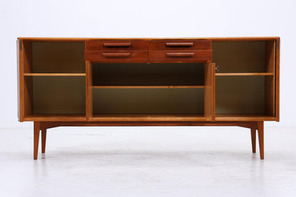 Vintage Sideboard 60er Jahre | Mid Century TV Board mit Schubladen &amp; Fächern Retro Holz Aufbewahrung Anrichte