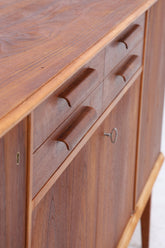 Vintage Sideboard 60er Jahre | Mid Century TV Board mit Schubladen & Fächern Retro Holz Aufbewahrung Anrichte