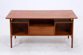 Vintage Teak Schreibtisch von Gunni Omann für Omann Jun "Modell 75" | Mid-Century freistehender Büro Tisch Danish Design