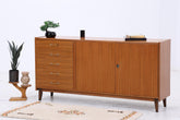 Vintage Nussbaum Sideboard 60er Jahre | Mid Century Schrank 70er