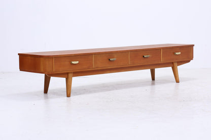 Vintage Lowboard 60er Jahre | Mid Century Sideboard mit Schubladen Retro Holz Aufbewahrung