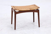 1v2 Vintage Teak Hocker von Sigfrid Omann | Mid-Century Sitzhocker Ølholm Danish Design