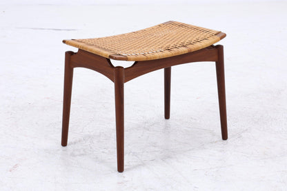 1v2 Vintage Teak Hocker von Sigfrid Omann | Mid-Century Sitzhocker Ølholm Danish Design