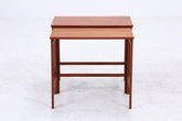 Vintage Teak Satztische 60er Jahre | Danish Design Mid Century Couchtische | 2 Beistelltische 60er Jahre Eckig Holz