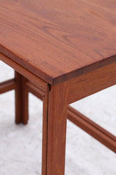 Vintage Teak Satztische 60er Jahre | Danish Design Mid Century Couchtische | 2 Beistelltische 60er Jahre Eckig Holz