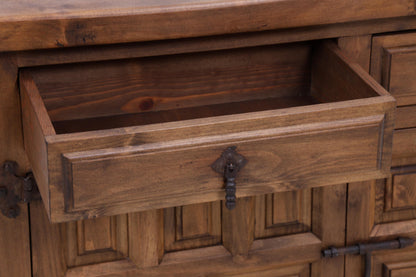 Barock Nussbaum Kommode | Spanischer Landhaus Stil mit Eisenbeschlägen