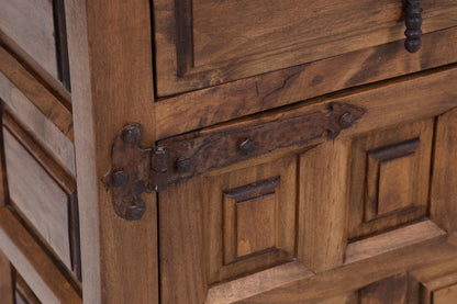 Barock Nussbaum Kommode | Spanischer Landhaus Stil mit Eisenbeschlägen