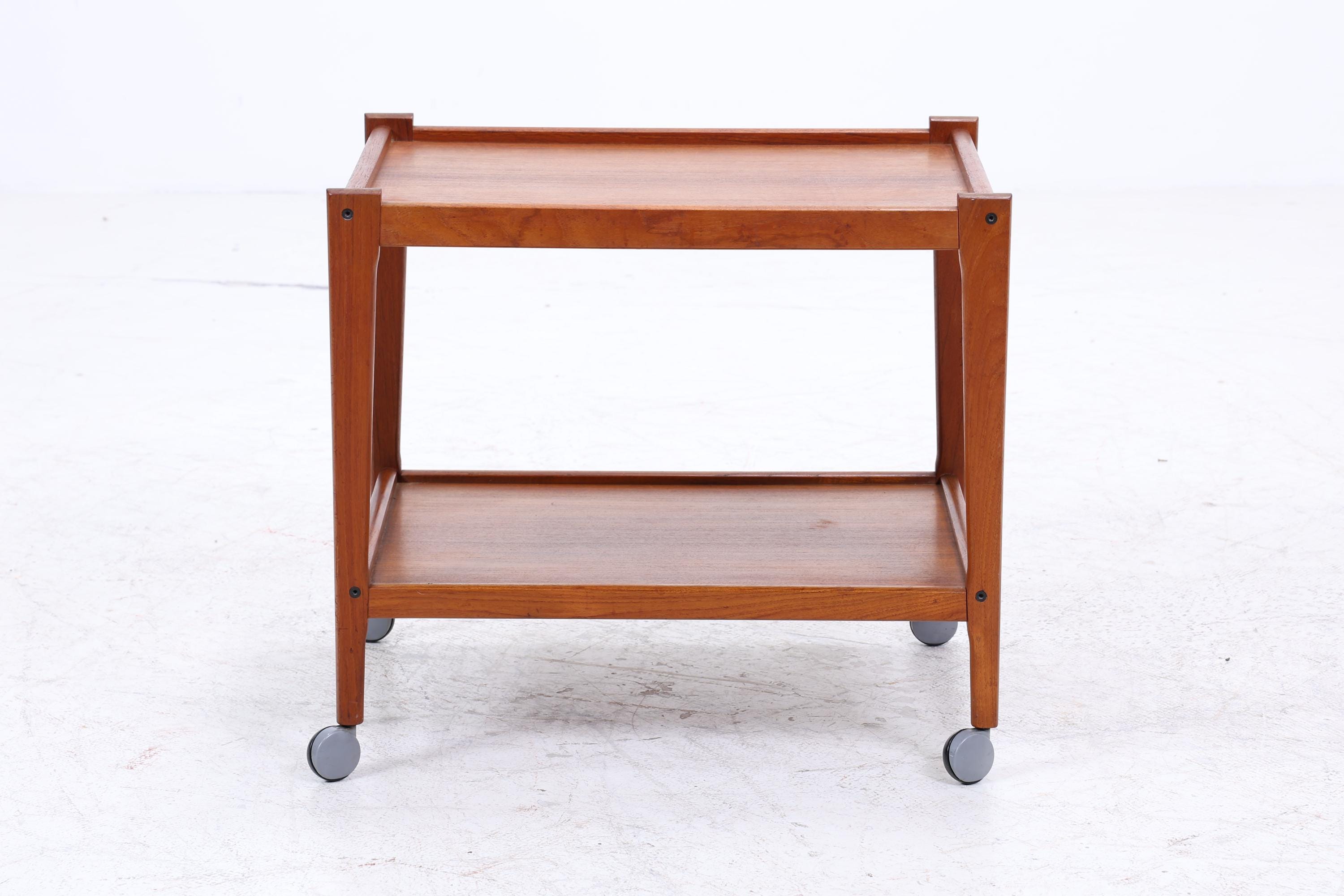 Vintage Teak Servierwagen | Mid-Century Barwagen Danish Modern