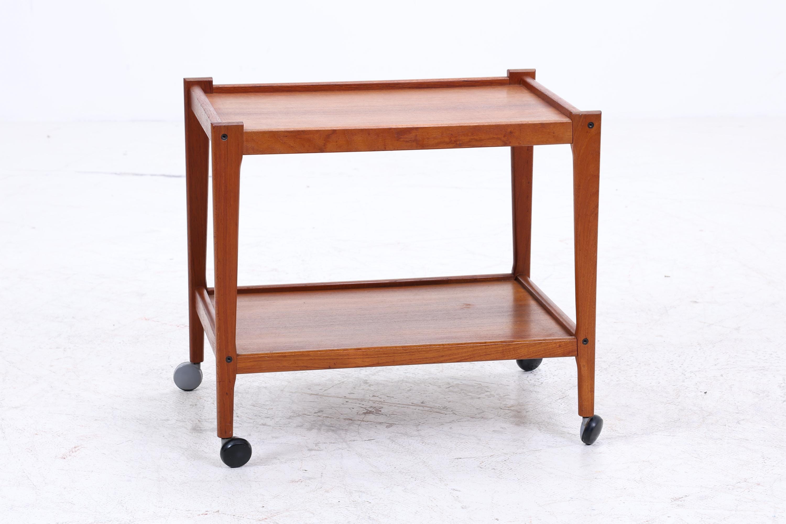 Vintage Teak Servierwagen | Mid-Century Barwagen Danish Modern