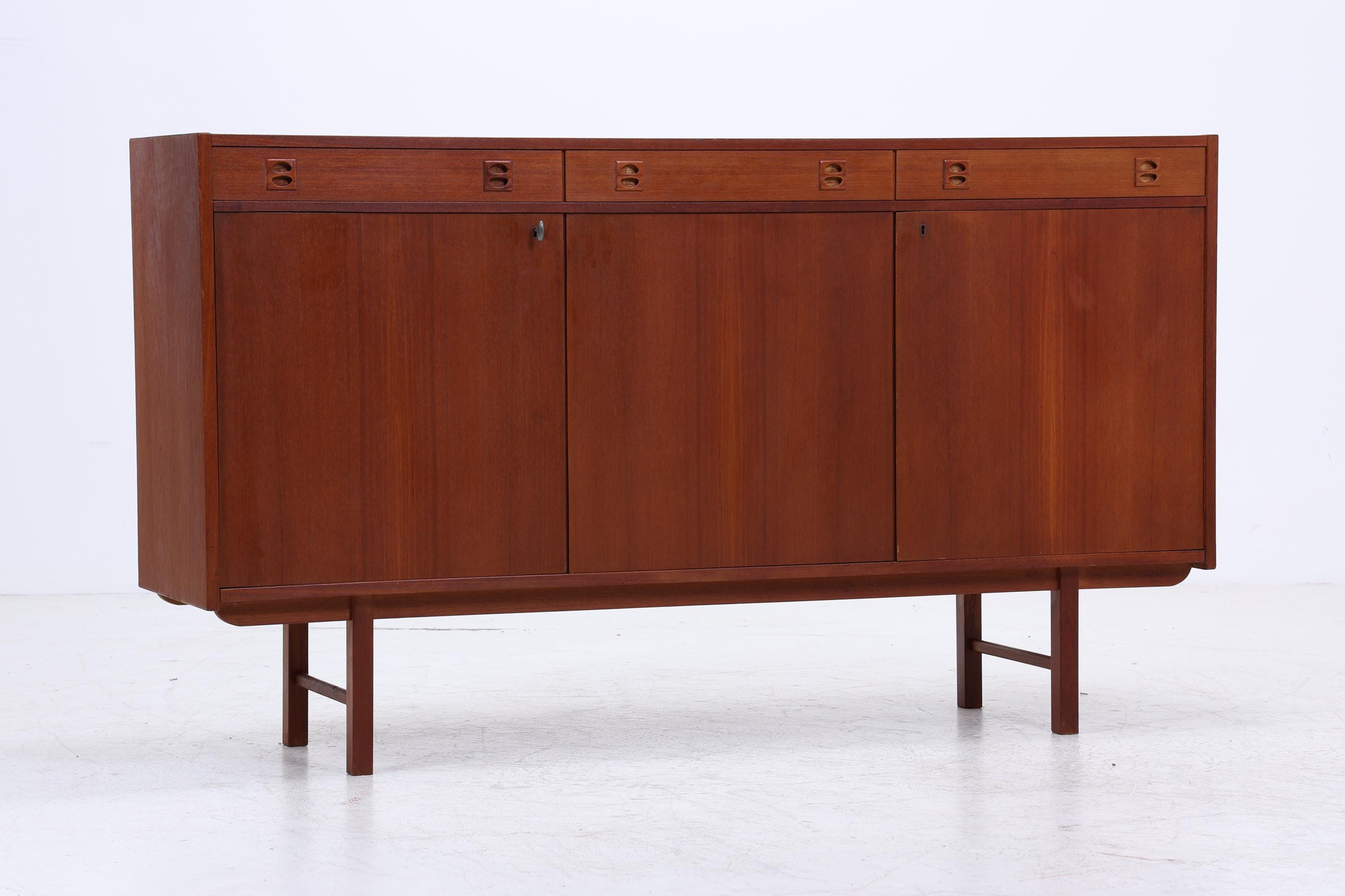 Vintage Teak Highboard 60er Jahre | Mid Century Sideboard Schrank Holz Aufbewahrung