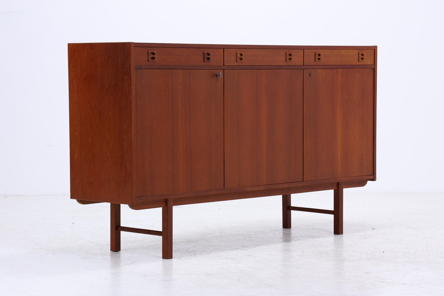 Vintage Teak Highboard 60er Jahre | Mid Century Sideboard Schrank Holz Aufbewahrung