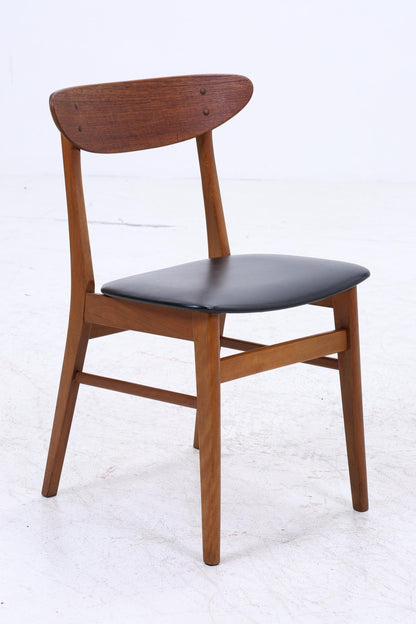 4er Set Teak Stühle von Farstrup Møbler | Mid Century Danish Design Leder Stuhl | Vintage Designer