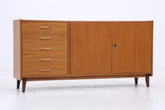 Vintage Nussbaum Sideboard 60er Jahre | Mid Century Schrank 70er