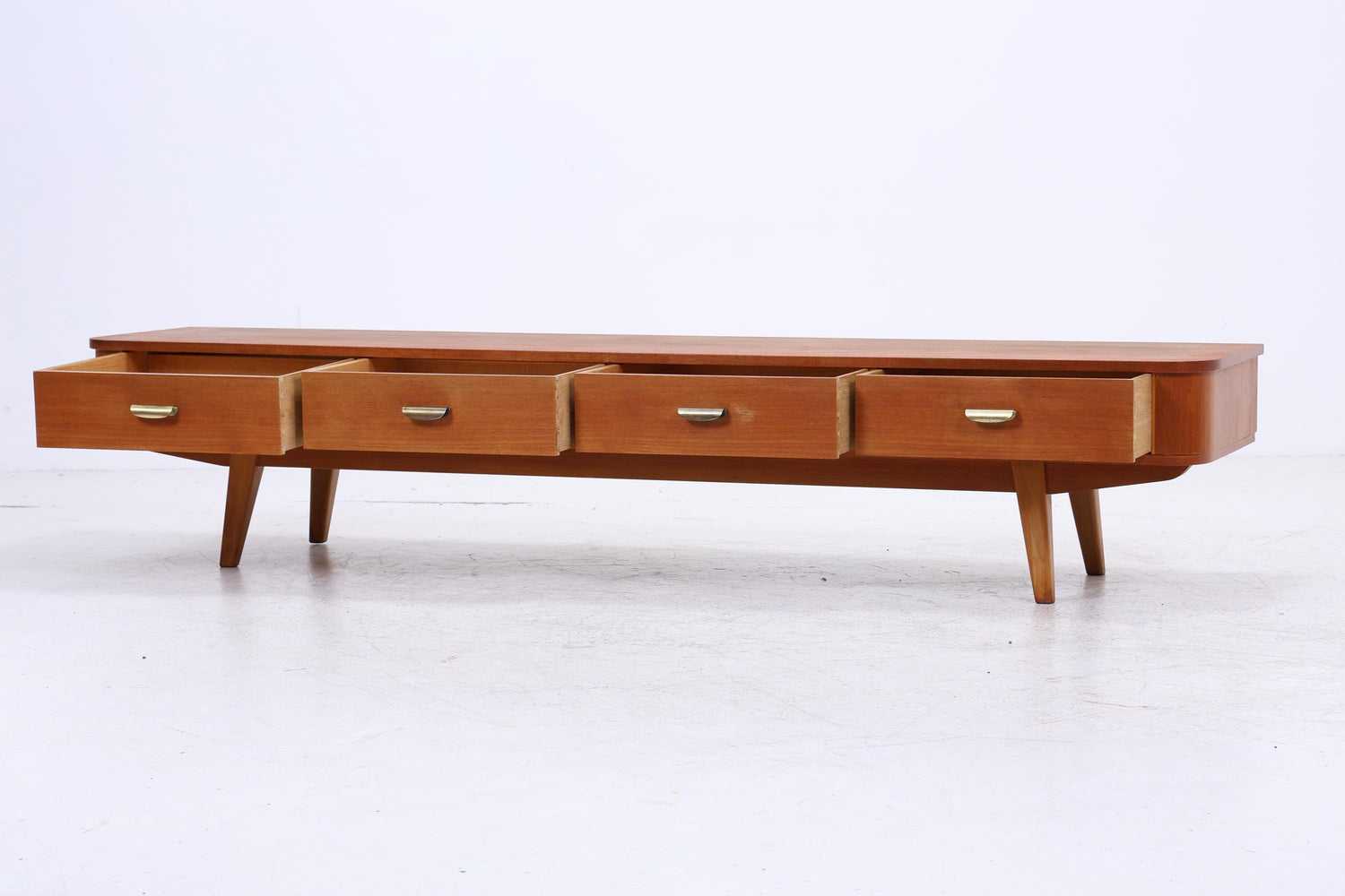 Vintage Lowboard 60er Jahre | Mid Century Sideboard mit Schubladen Retro Holz Aufbewahrung