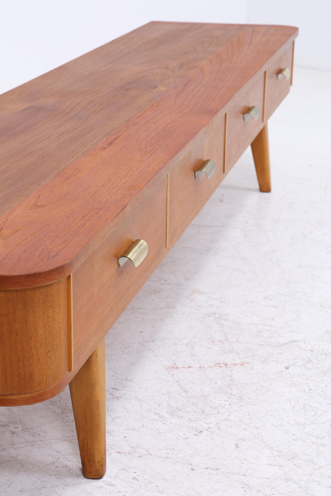 Vintage Lowboard 60er Jahre | Mid Century Sideboard mit Schubladen Retro Holz Aufbewahrung