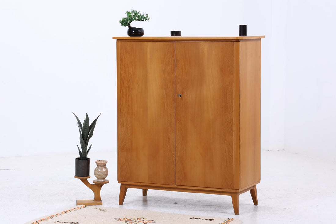 Vintage Wäscheschrank | Mid-Century Kleiderschrank mit Schubladen 60er 70er