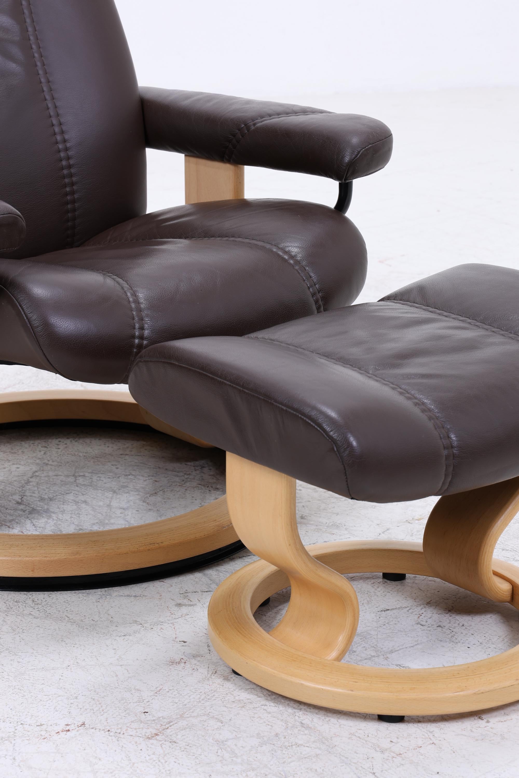 Stressless Relaxsessel Consul mit Hocker | Leder Sessel Relaxfunktion