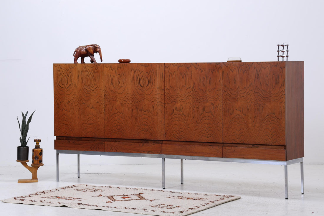 Vintage Palisander Highboard B60 von Dieter Waeckerlin für Behr | Mid Century Sideboard mit Schubladen &amp; Fächern