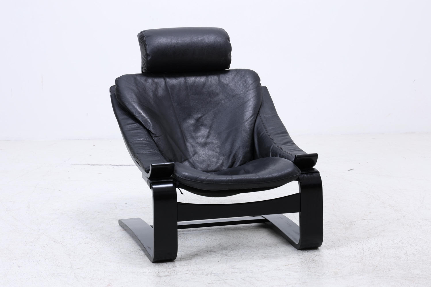 Åke Fribytter Kroken Ledersessel für Nelo | Mid Century Scandinavian Design 1970er