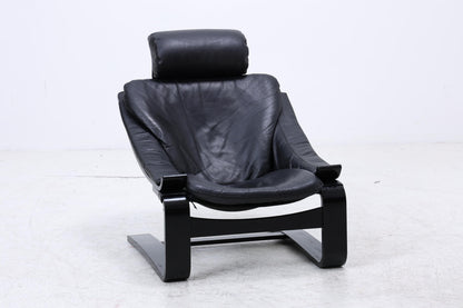 Åke Fribytter Kroken Ledersessel für Nelo | Mid Century Scandinavian Design 1970er