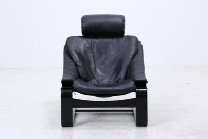 Åke Fribytter Kroken Ledersessel für Nelo | Mid Century Scandinavian Design 1970er