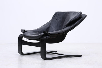 Åke Fribytter Kroken Ledersessel für Nelo | Mid Century Scandinavian Design 1970er