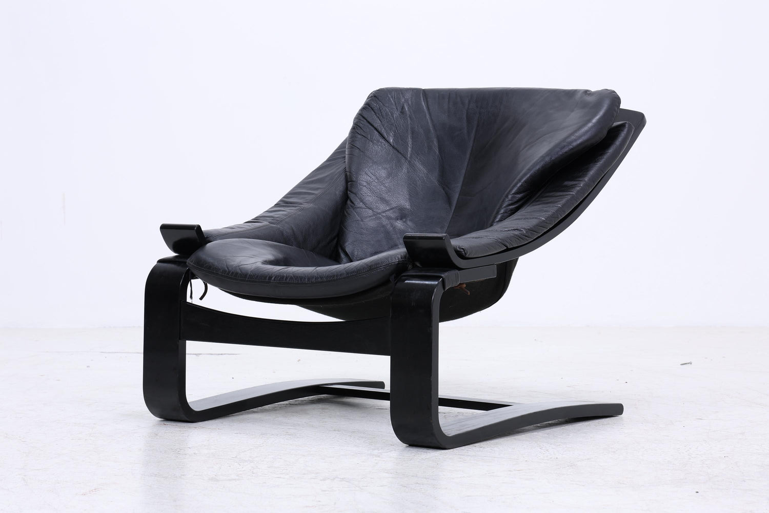 Åke Fribytter Kroken Ledersessel für Nelo | Mid Century Scandinavian Design 1970er