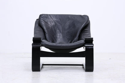 Åke Fribytter Kroken Ledersessel für Nelo | Mid Century Scandinavian Design 1970er