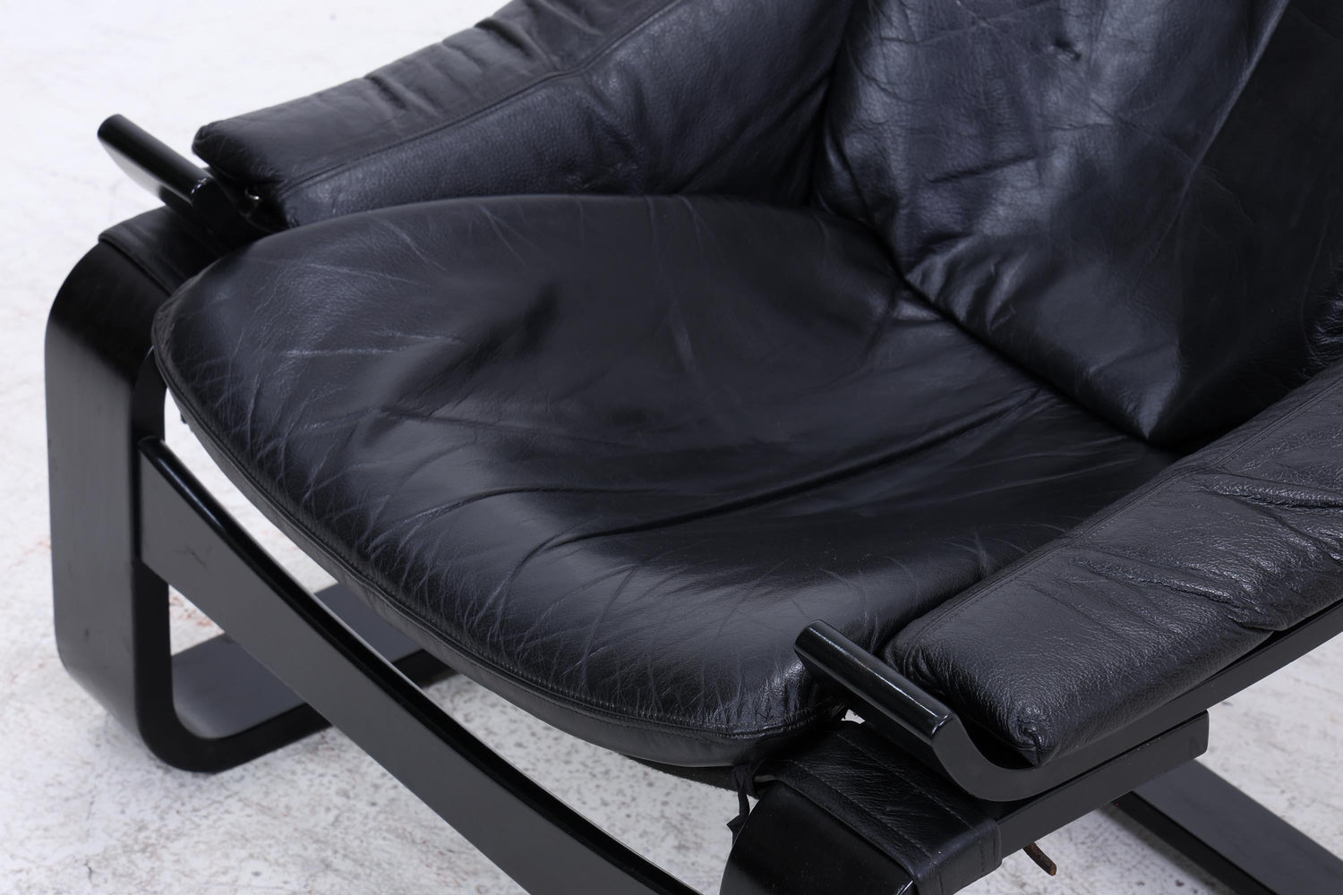 Åke Fribytter Kroken Ledersessel für Nelo | Mid Century Scandinavian Design 1970er