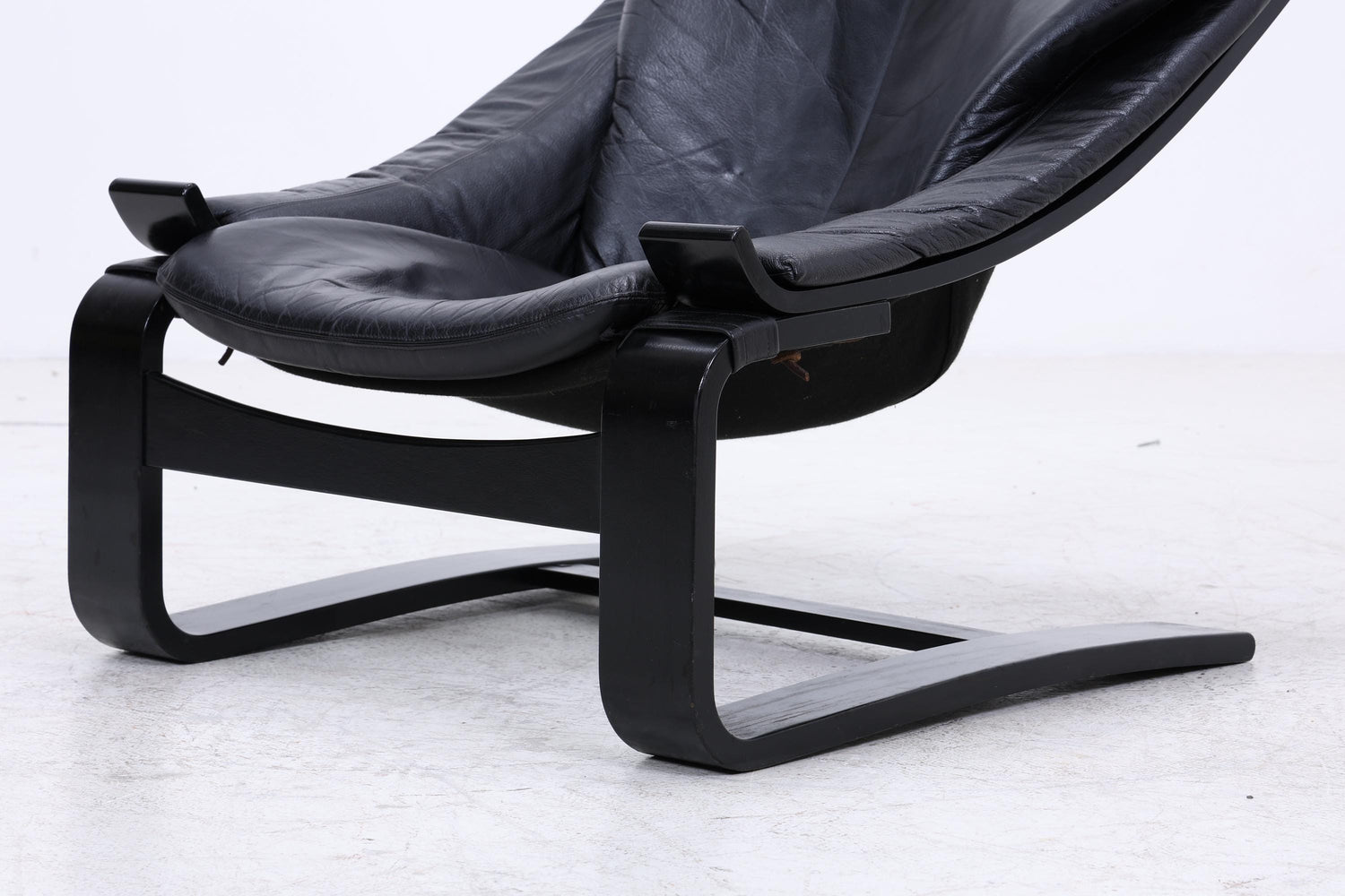 Åke Fribytter Kroken Ledersessel für Nelo | Mid Century Scandinavian Design 1970er