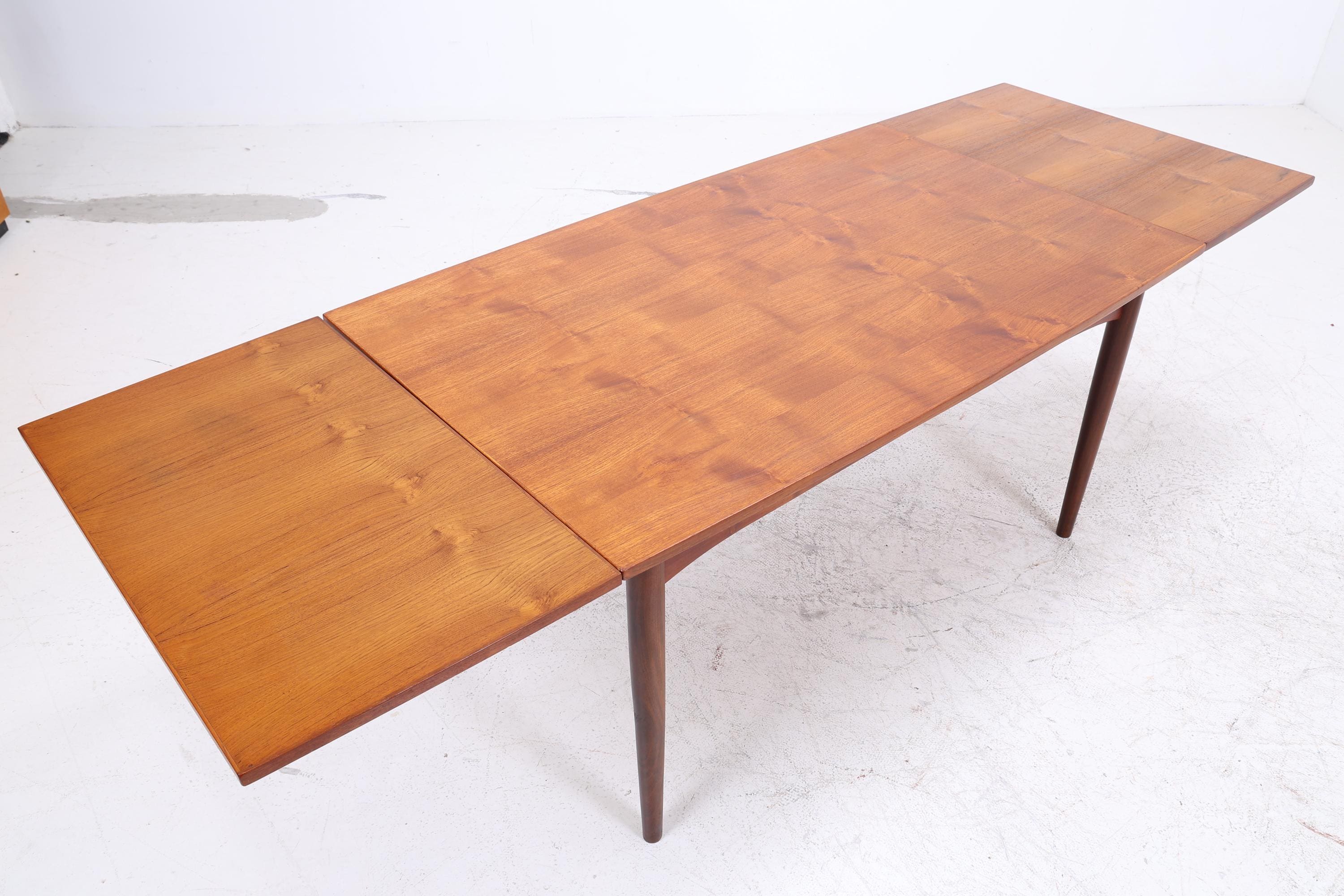 Vintage Teak Esstisch | Mid Century ausziehbarer Küchentisch 60er Jahre Holz
