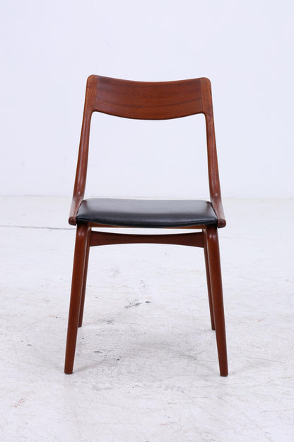 4er Set Modell 370 Boomerang Stühle aus Teak von Alfred Christensen für Slagelse | Mid Century Danish Design Stuhl