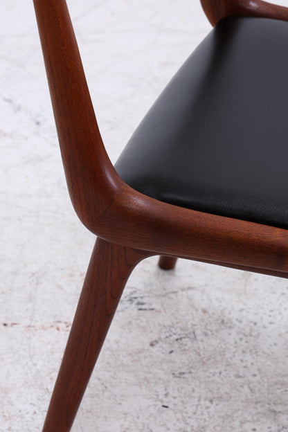 4er Set Modell 370 Boomerang Stühle aus Teak von Alfred Christensen für Slagelse | Mid Century Danish Design Stuhl