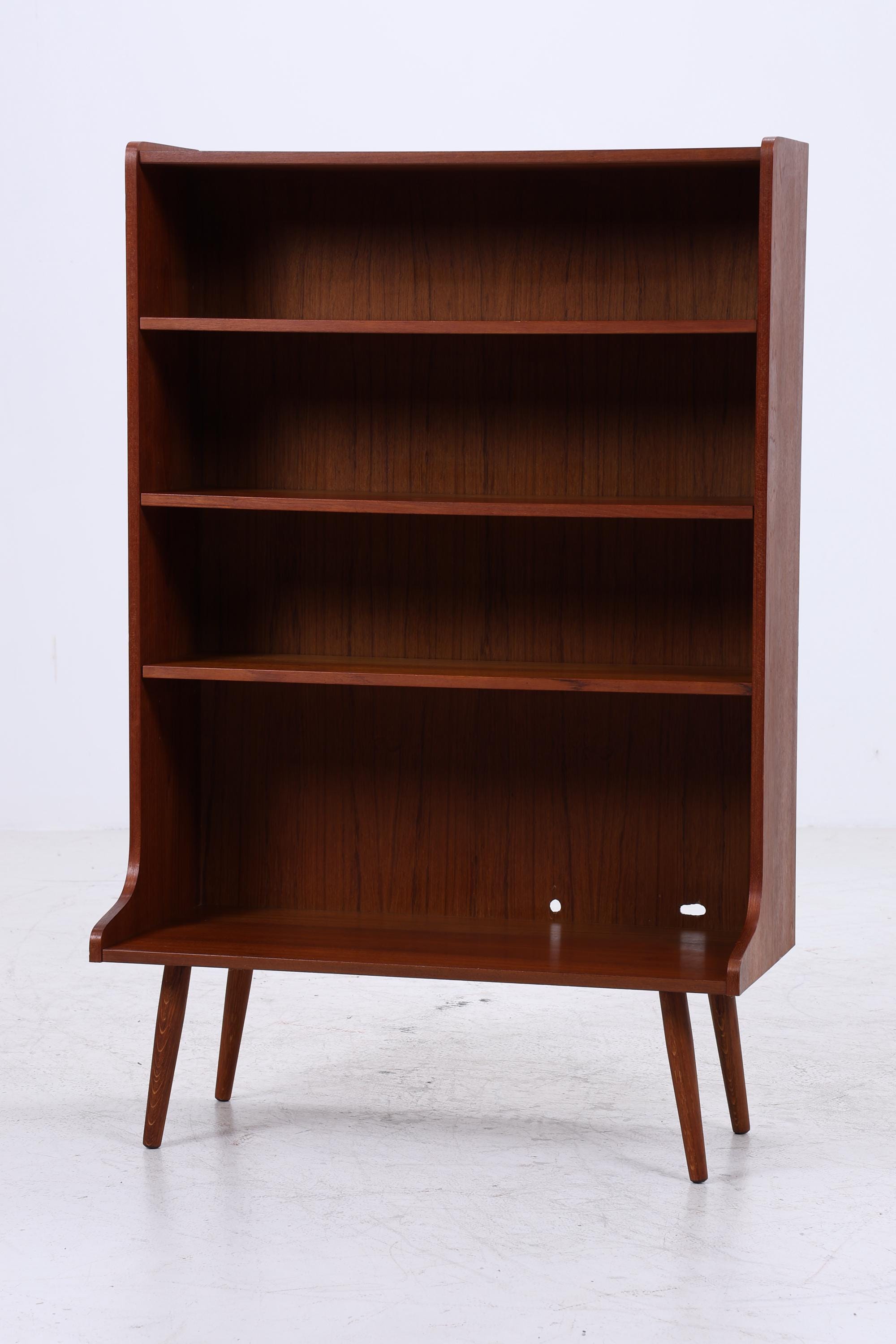 Vintage Teak Bücherregal | Mid Century Regal | 60er Retro Holz Aufbewahrung