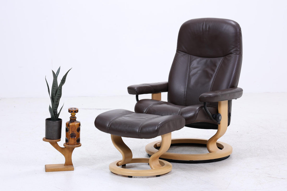 Stressless Relaxsessel Consul mit Hocker | Leder Sessel Relaxfunktion