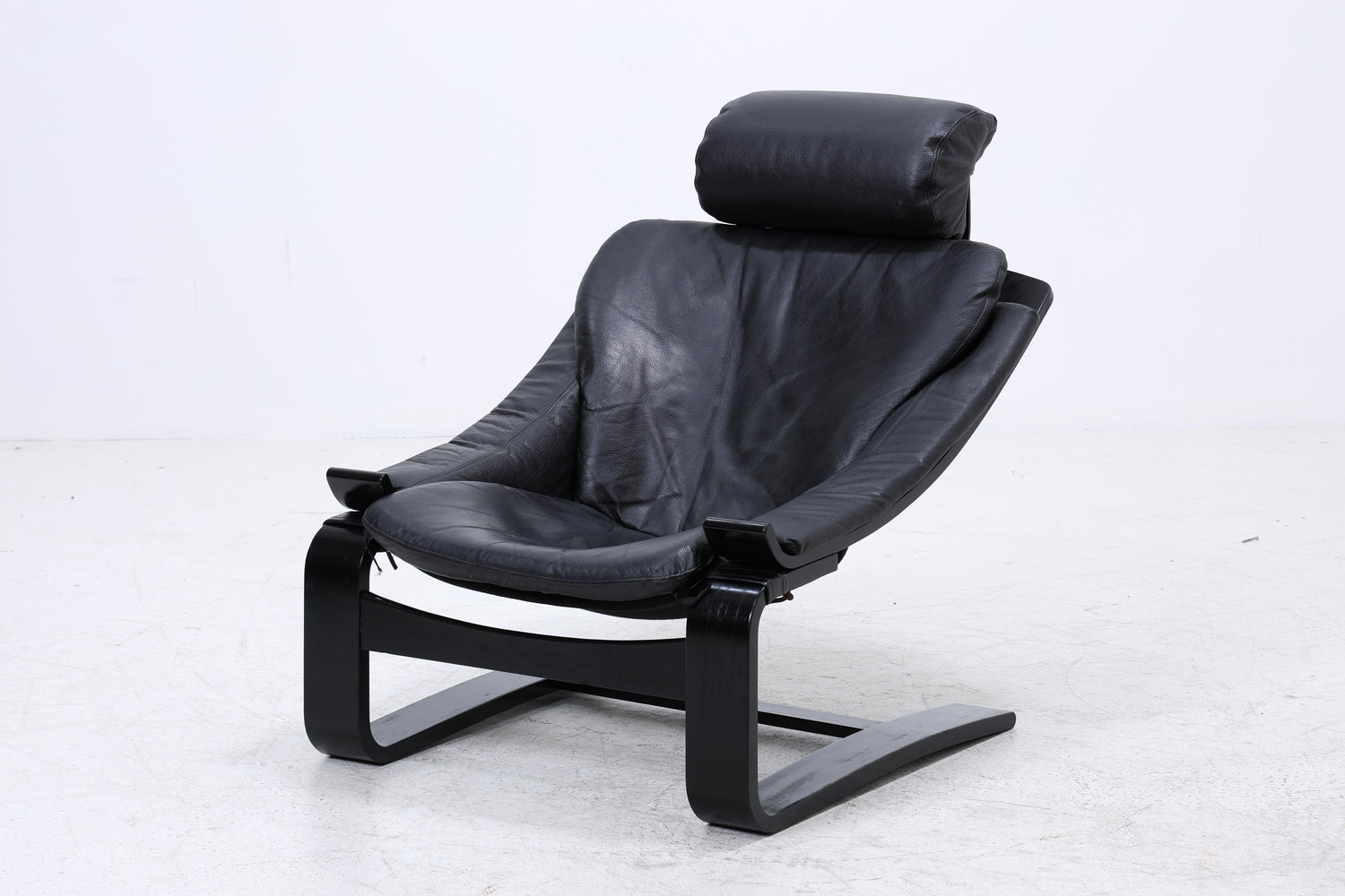 Åke Fribytter Kroken Ledersessel für Nelo | Mid Century Scandinavian Design 1970er